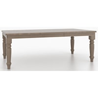 Customizable Rectangular Dining Table with Leaf