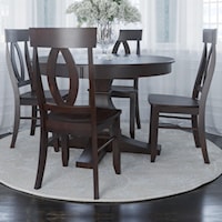 Customizable 5-Piece Round Dining Table Set