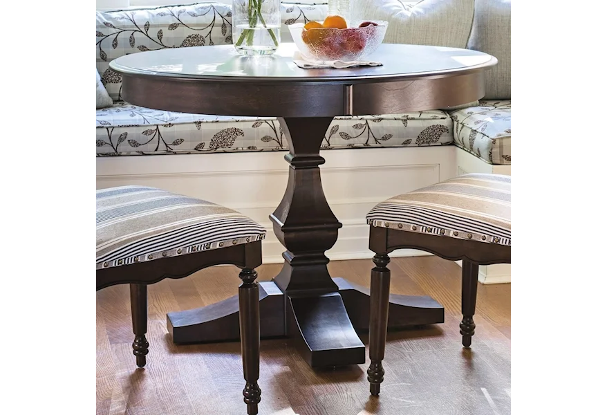 Custom Dining Customizable Round Dining Table by Canadel at Steger's Furniture