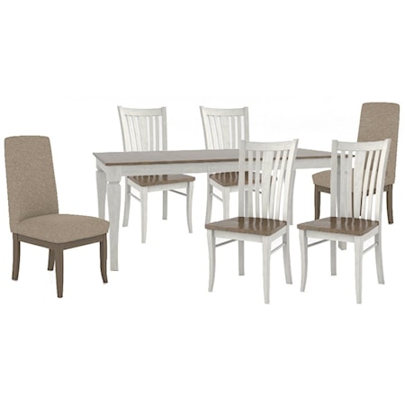 TABLE, 4 SIDE Chairs and 2 Upholster Chair