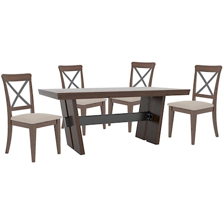 Table and X-Back Chairs