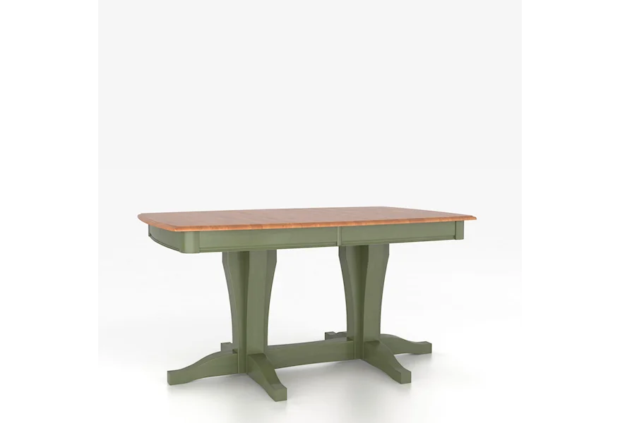 Custom Dining Tables Customizable Boat Shape Table with Pedestal by Canadel at Dinette Depot
