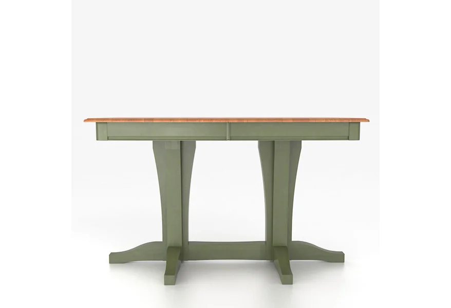 Custom Dining Counter Height Tables Customizable Boat Shape Counter Table by Canadel at Dinette Depot