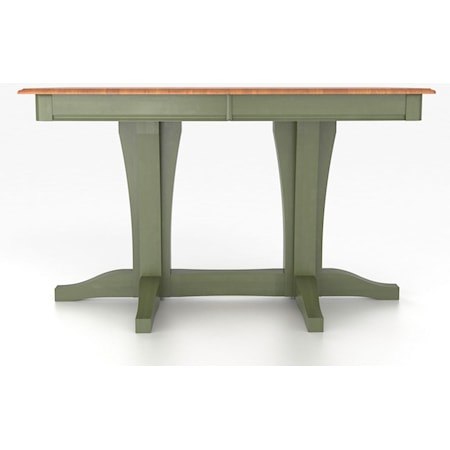 Customizable Boat Shape Counter Height Table with Pedestal