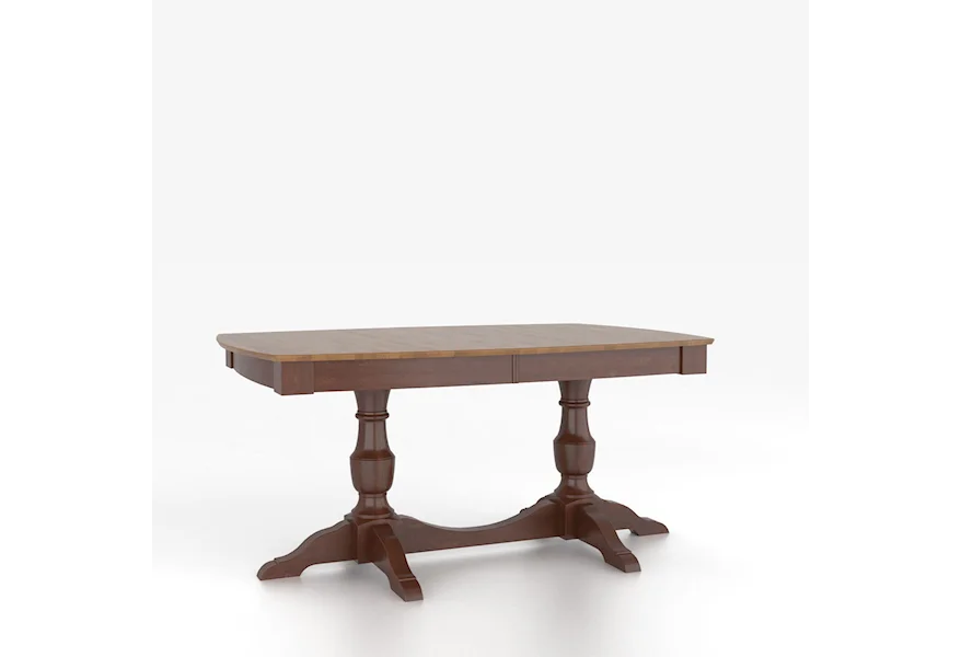 Custom Dining Tables Customizable Boat Shape Table with Pedestal by Canadel at Dinette Depot