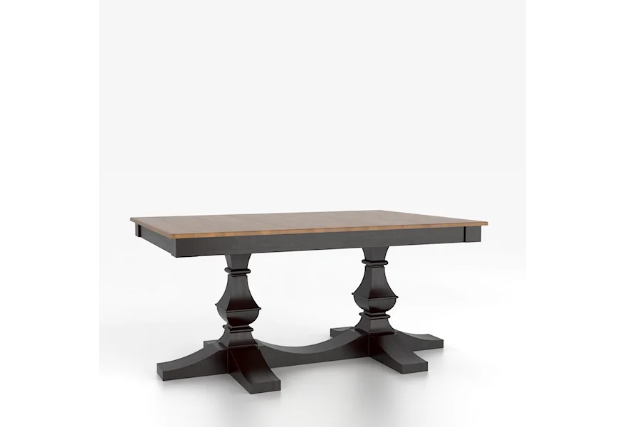 Custom Dining Tables Customizable Rectangular Table w/ Pedestal by Canadel at Steger's Furniture & Mattress