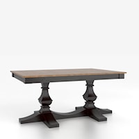 Customizable Rectangular Table with Pedestal