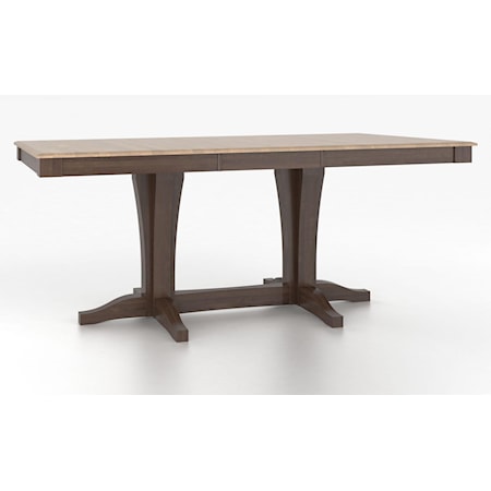Cusotmizable Rectangular Counter Height Table with Pedestal