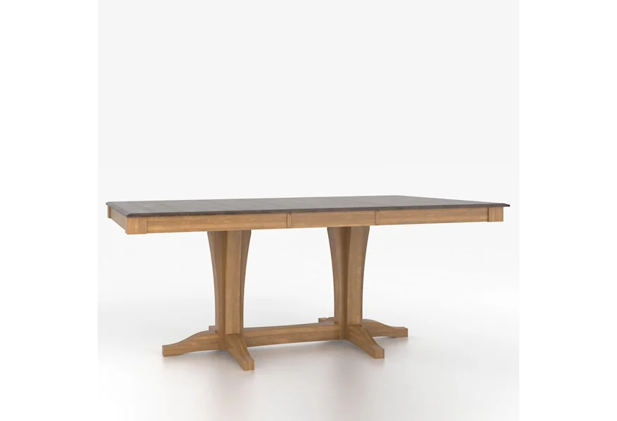 Custom Dining Tables Customizable Rectangular Table with Pedestal by Canadel at Dinette Depot