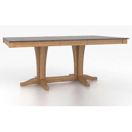 Customizable Rectangular Table with Pedestal