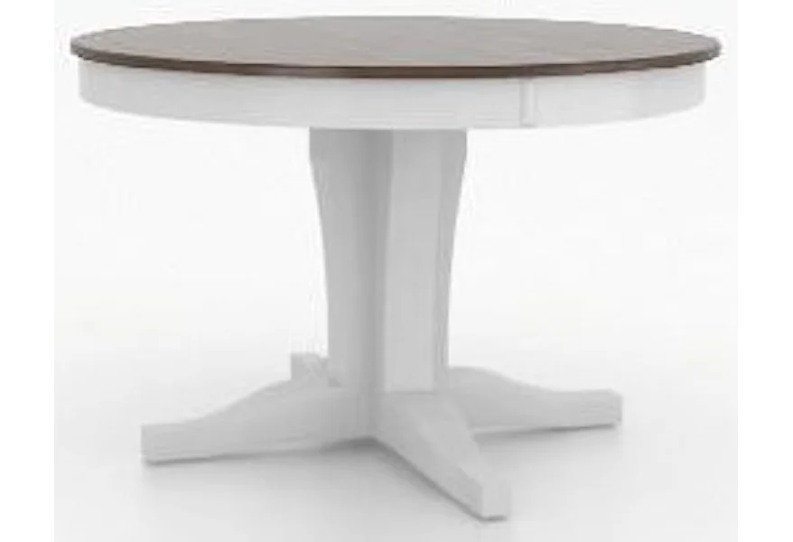 Custom Dining Tables Round Table with Pedestal by Canadel at Johnny Janosik