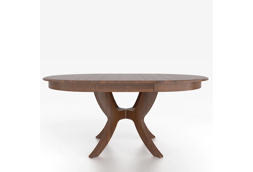 Custom Dining Tables Customizable Round Table with Pedestal by Canadel at Dinette Depot