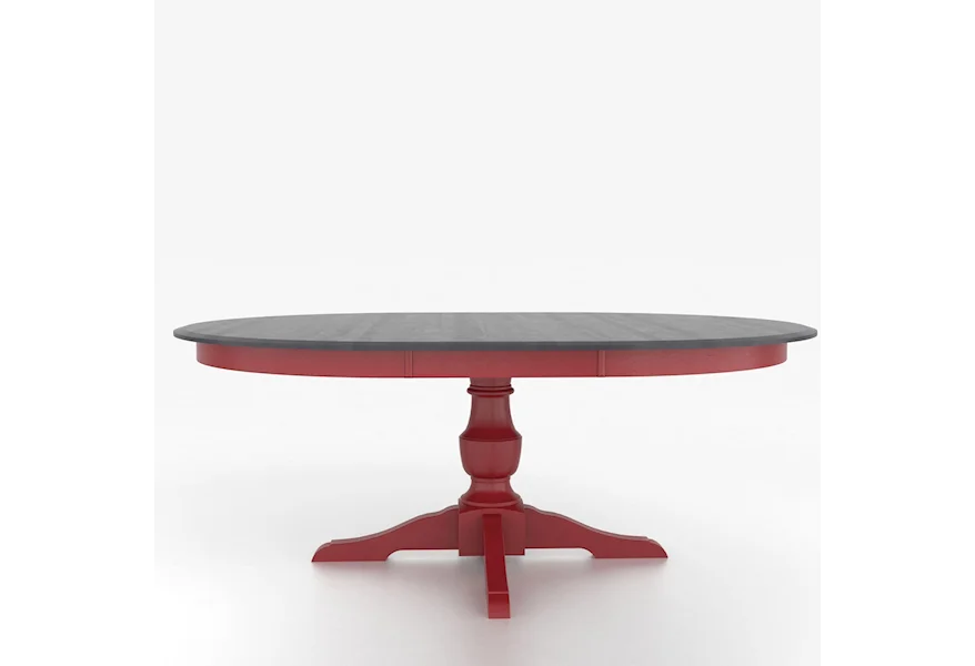 Custom Dining Tables Customizable Round Table with Pedestal by Canadel at Steger's Furniture & Mattress