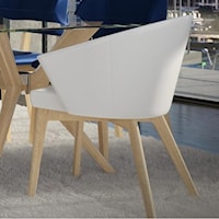 Contemporary Customizable Dining Chair with Arms