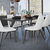 Contemporary Customizable Rectangular Table with Solid Top