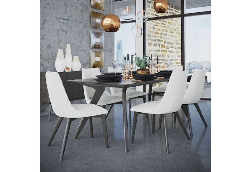 Downtown - Custom Dining Customizable Rectangular Table Set by Canadel at Steger's Furniture & Mattress