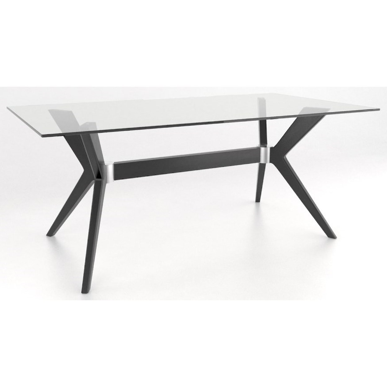 Canadel Downtown - Custom Dining Customizable Glass Top Dining Table
