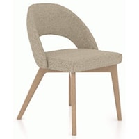 Customizable Upholstered Side Chair with Back Cutout