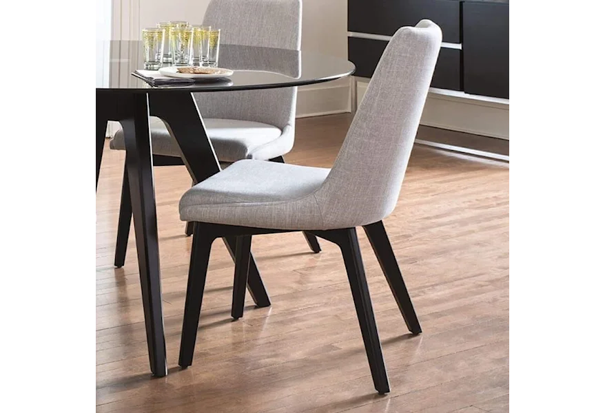 Downtown - Custom Dining Customizable Upholstered Side Chair by Canadel at Dinette Depot