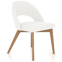 Contemporary Customizable Side Chair with Cut Out Back Detail