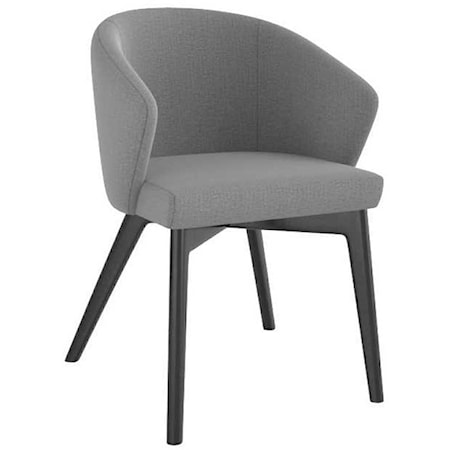 Contemporary Customizable Dining Arm Chair