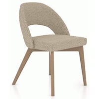 Contemporary Customizable Side Chair with Cut Out Back Detail