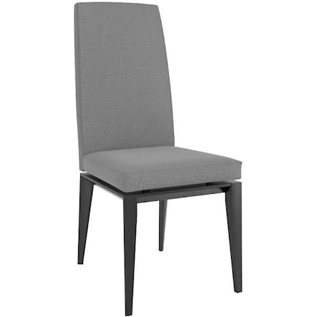 Contemporary Customizable Side Chair with Tall Back