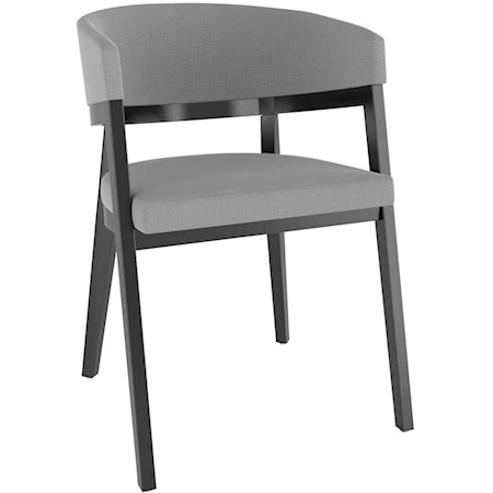 Contemporary Customizable Dining Chair with Arms