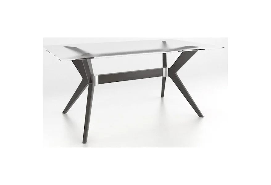 Downtown - Custom Dining Customizable Glass Top Dining Table by Canadel at Dinette Depot