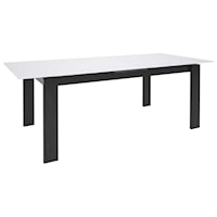 Contemporary Customizable Rectangular Table with Leaf