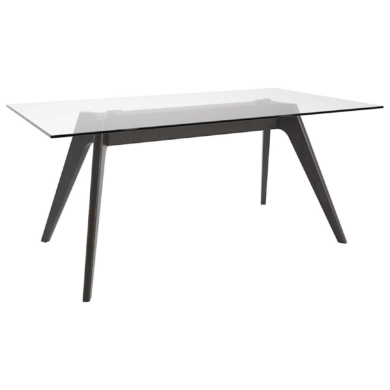 Canadel Downtown - Custom Dining Customizable Rectangular Table w/ Glass Top