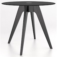 Contemporary Customizable Round Glass Top Counter Table