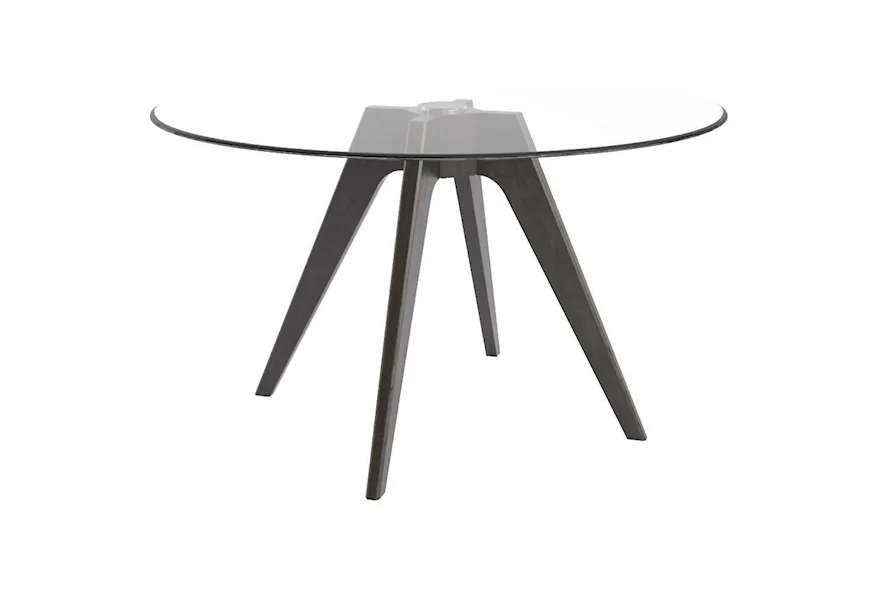 Downtown - Custom Dining Customizable Round Glass Top Table by Canadel at Steger's Furniture & Mattress