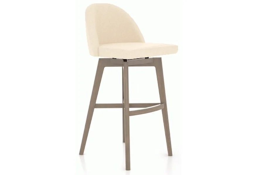 Downtown - Custom Dining Customizable Upholstered Swivel Stool by Canadel at Saugerties Furniture Mart