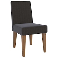Customizable Dining Side Chair With Upholstered Seat