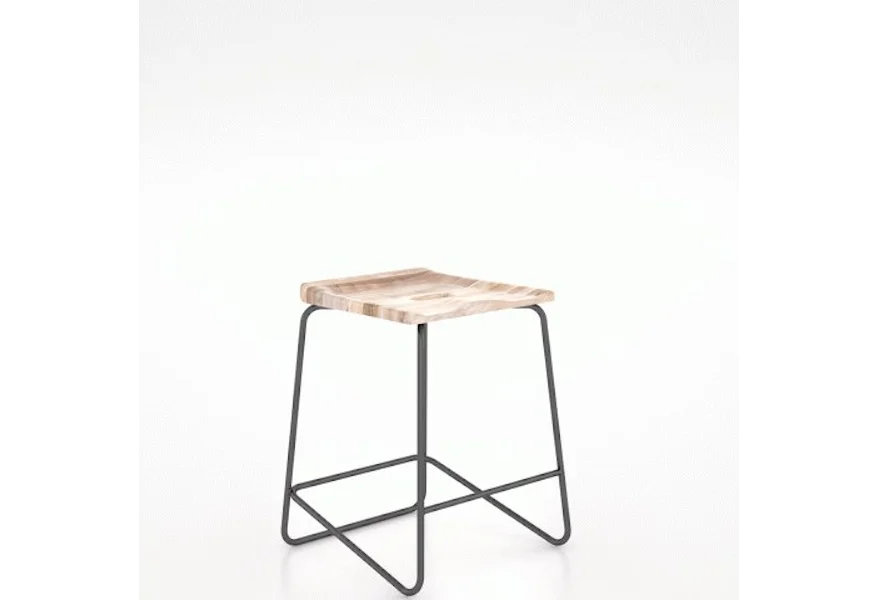 East Side Customizable Wood/Metal Saddle Stool by Canadel at Dinette Depot