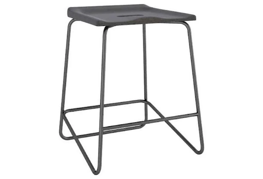 East Side Customizable Upholstered Metal Saddle Stool by Canadel at Steger's Furniture & Mattress