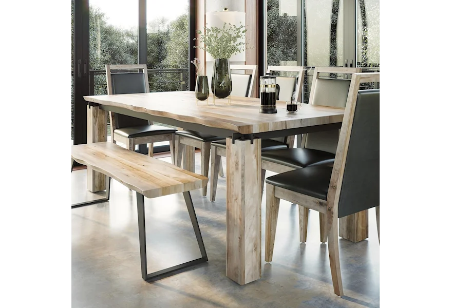 East Side Customizable Live Edge Table by Canadel at Furniture and ApplianceMart