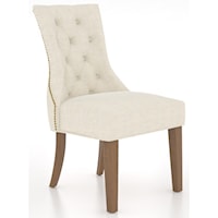 Customizable Upholstered Side Chair with Tufted Back