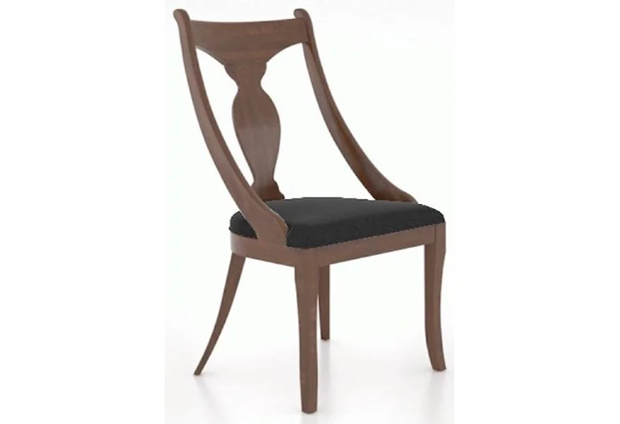 Farmhouse Customizable Chair with Upholstered Seat by Canadel at Suburban Furniture