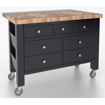 Gourmet Island with Butcher Block Top