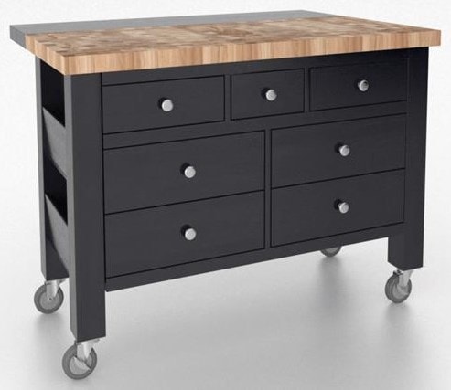 Gourmet Island with Butcher Block Top