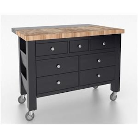 Gourmet Island with Butcher Block Top