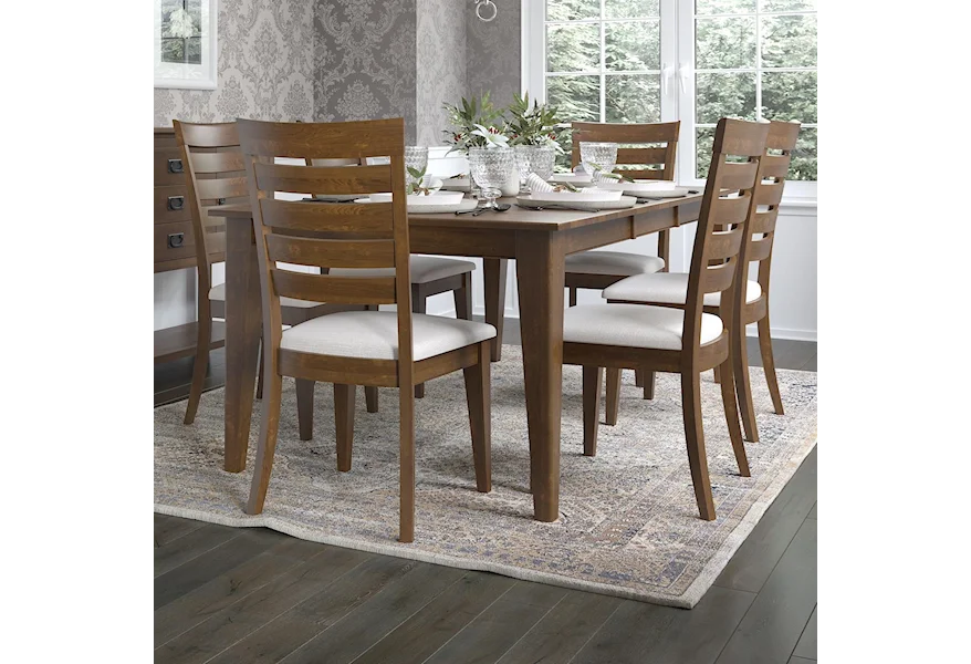 Gourmet - Custom Dining Customizable Rectangular Table Set by Canadel at Dinette Depot