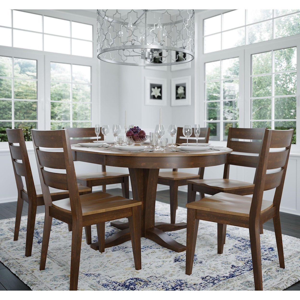 Canadel Gourmet - Custom Dining Customizable Round/Oval Table Set