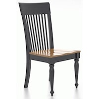 Customizable Dining Side Chair in Antique Camel and Antique Royal Blue