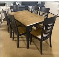 Customizable Rectangular Dining Table Set with 6 Side Chairs