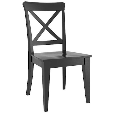 Customizable Side Chair with Wood Seat