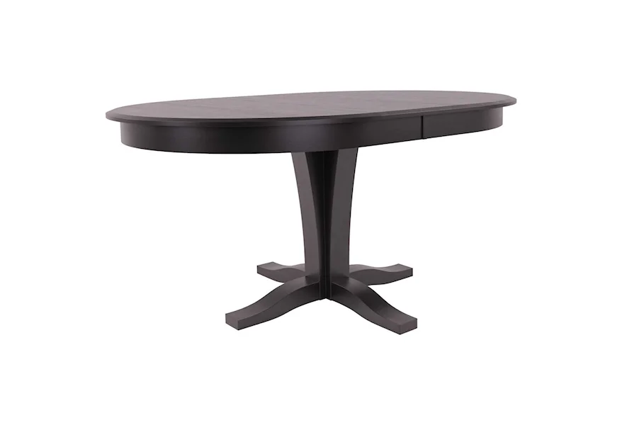 Gourmet Customizable Oval Table with Pedestal by Canadel at Dinette Depot