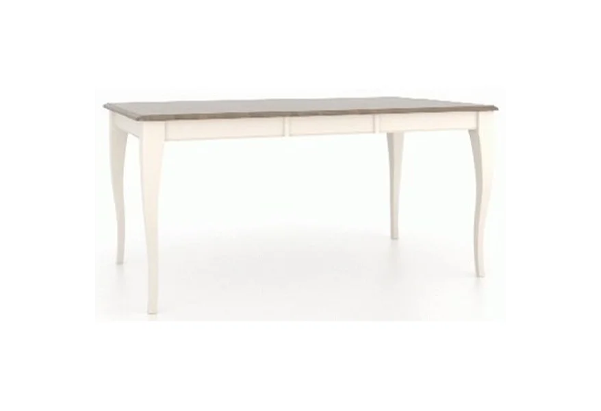 Gourmet Customizable Rect. Table w/ Leaf by Canadel at Dinette Depot